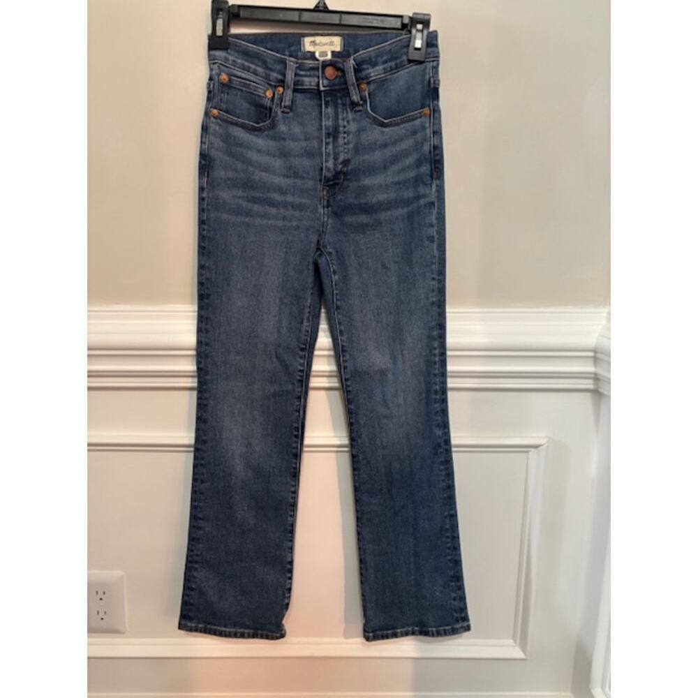 MADEWELL Cali Demi-Boot Jeans Glenside Wash Size 24 Stretch Denim Boot Cut